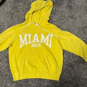 Medium H&M yellow Miami sweatshirt